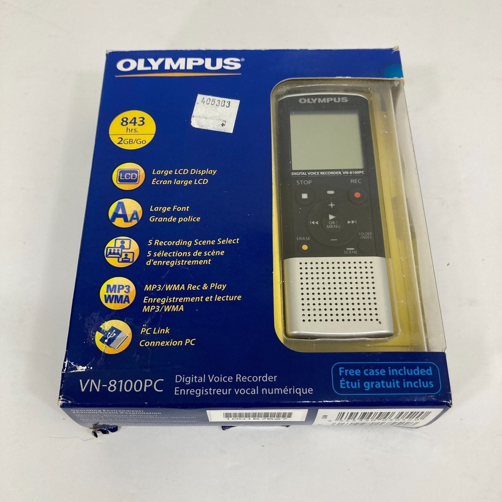 Olympus VN-8100PC Digital Voice‎ Recorder - Tested and Working